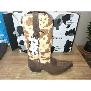 Montana West MWB6003 Cow Print Boots New Box 7.5 Wide Women Fall Fashion